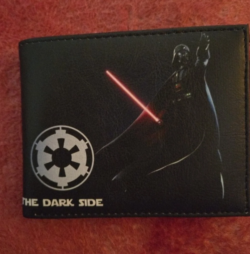 New star wars Darth Vader dark side anime manga leather wallet